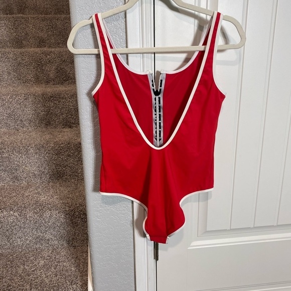 Burberry Red Zeta One-Piece Swimsuit - Picture 9 of 10
